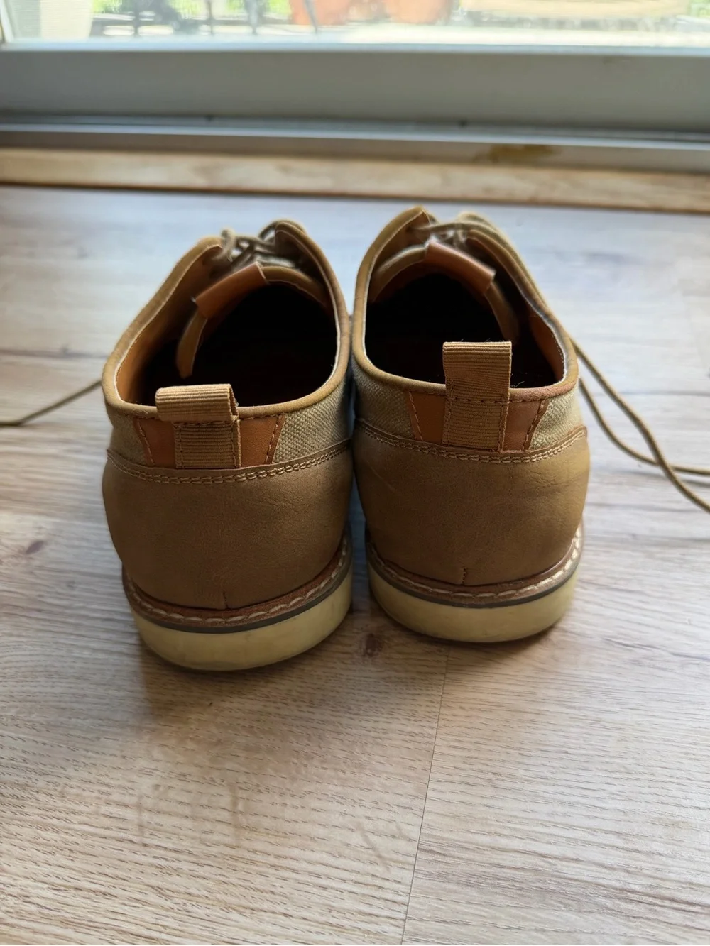 Abound Tan Canvas Derby Oxfords